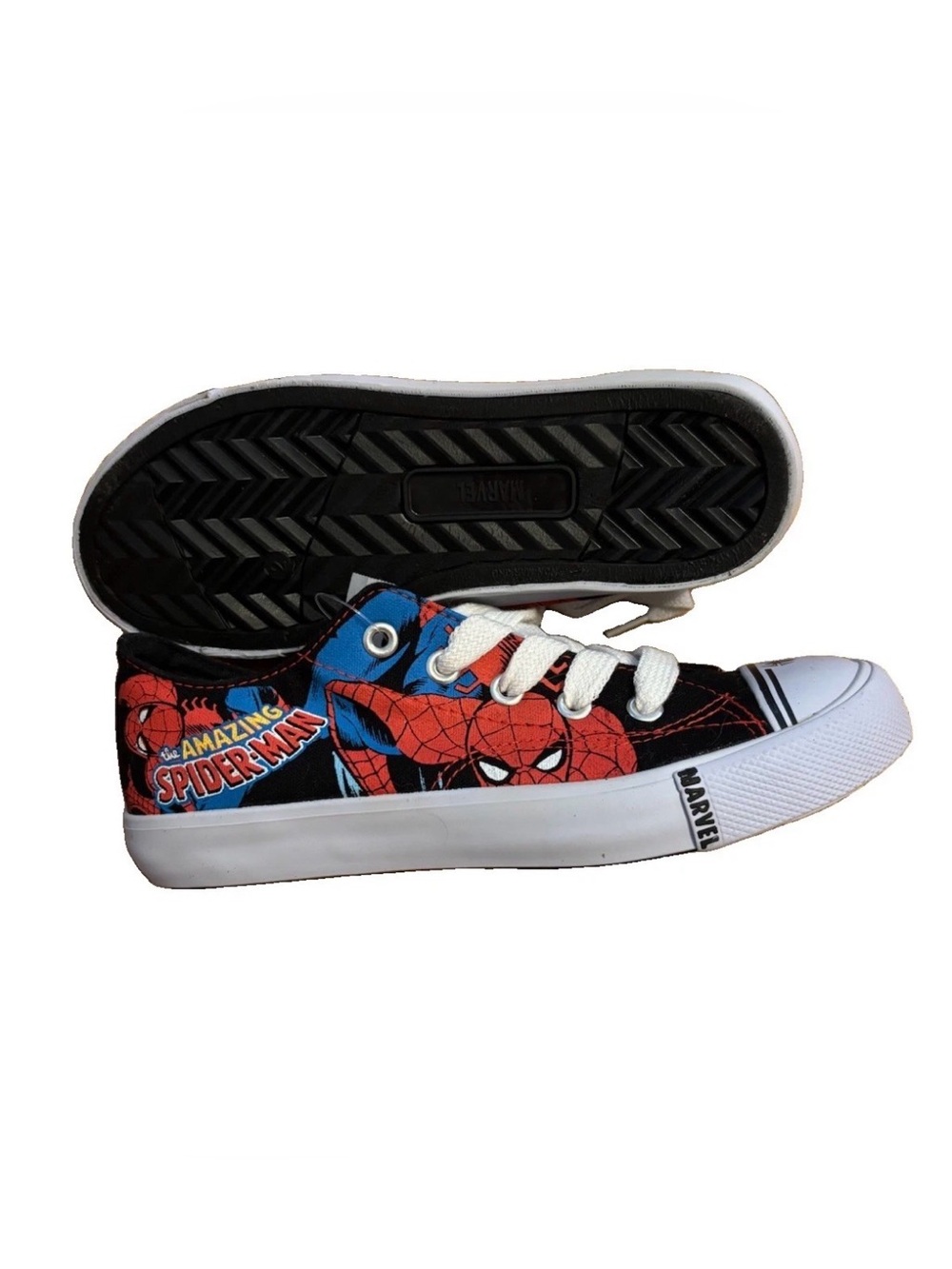 Marvel Comics Boys Spider-Man Canvas SPD Low Kicks - Size 2